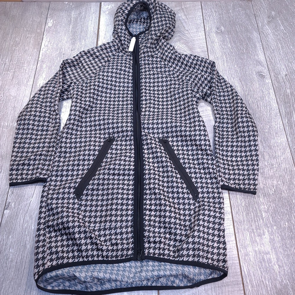 G-Star Raw Parka Women XXXS Grey Houndstooth Strett HDD Full Zip Hooded Jacket